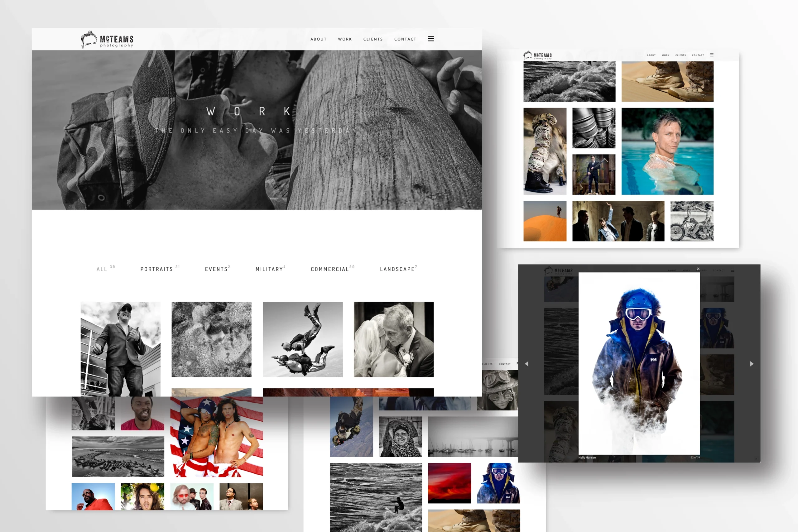McTeams Photography Website Work Section